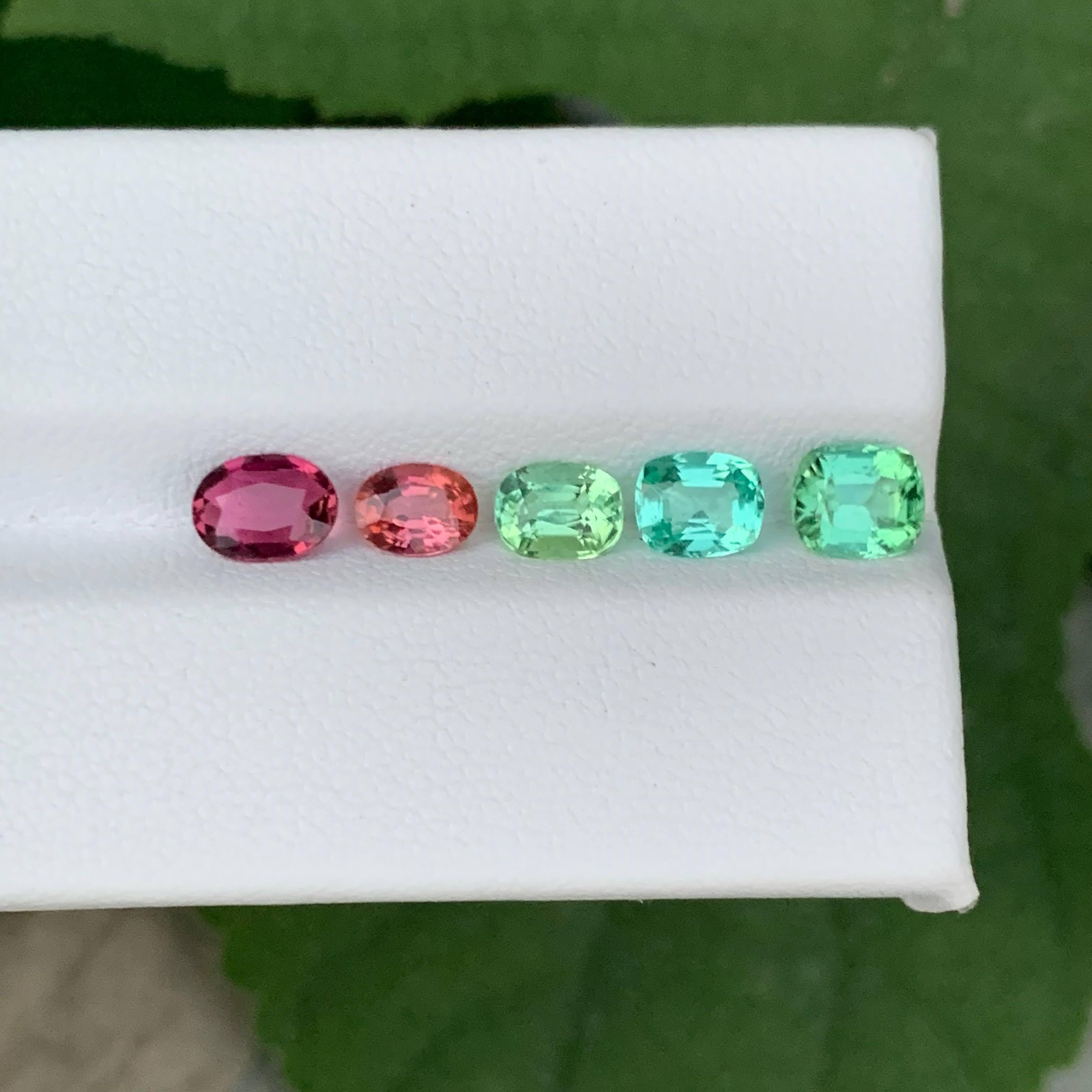 3.20 Carat Natural Loose Multi Color Tourmaline Lot Mix Cut Afghan Gemstones en vente 4