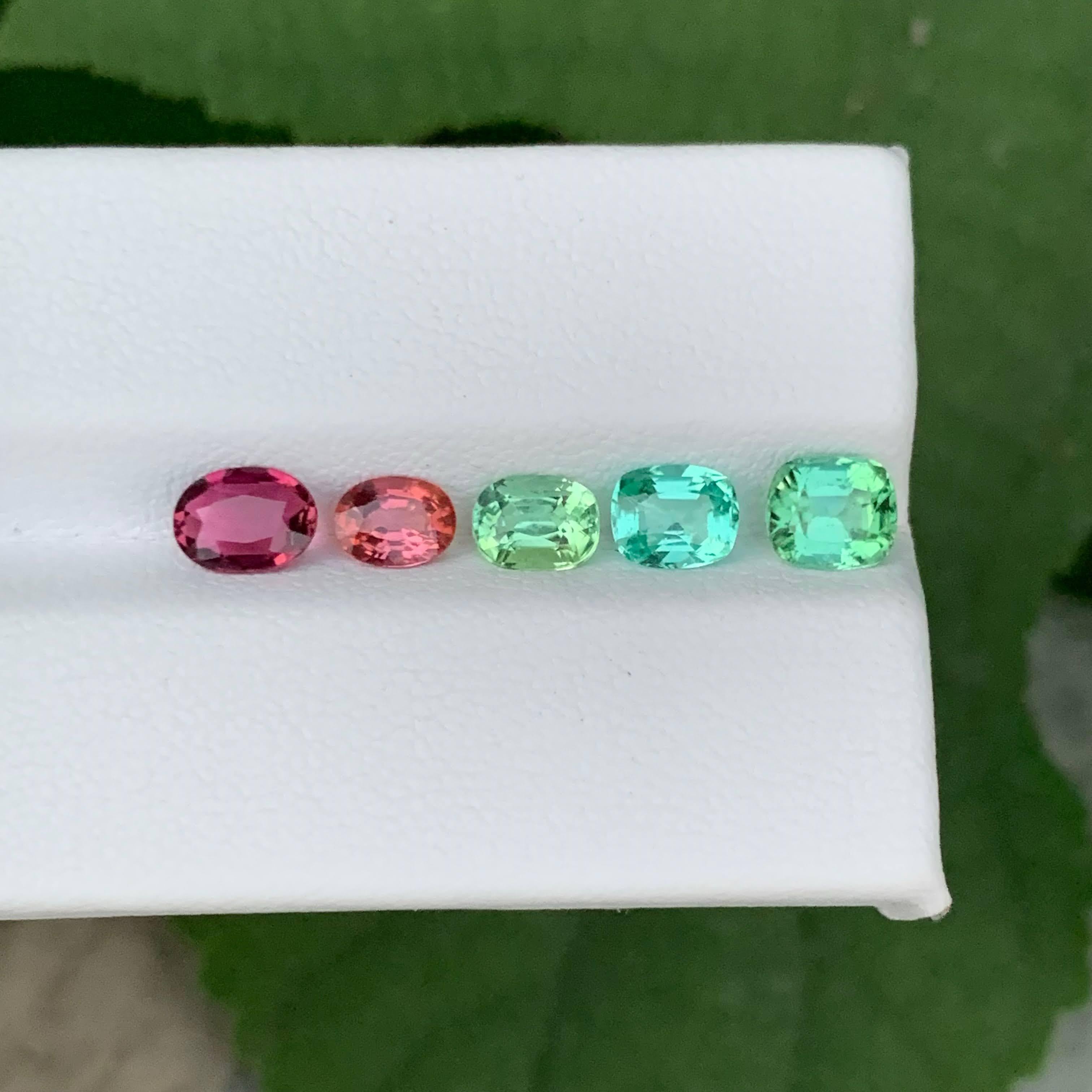 3.20 Carat Natural Loose Multi Color Tourmaline Lot Mix Cut Afghan Gemstones en vente 5