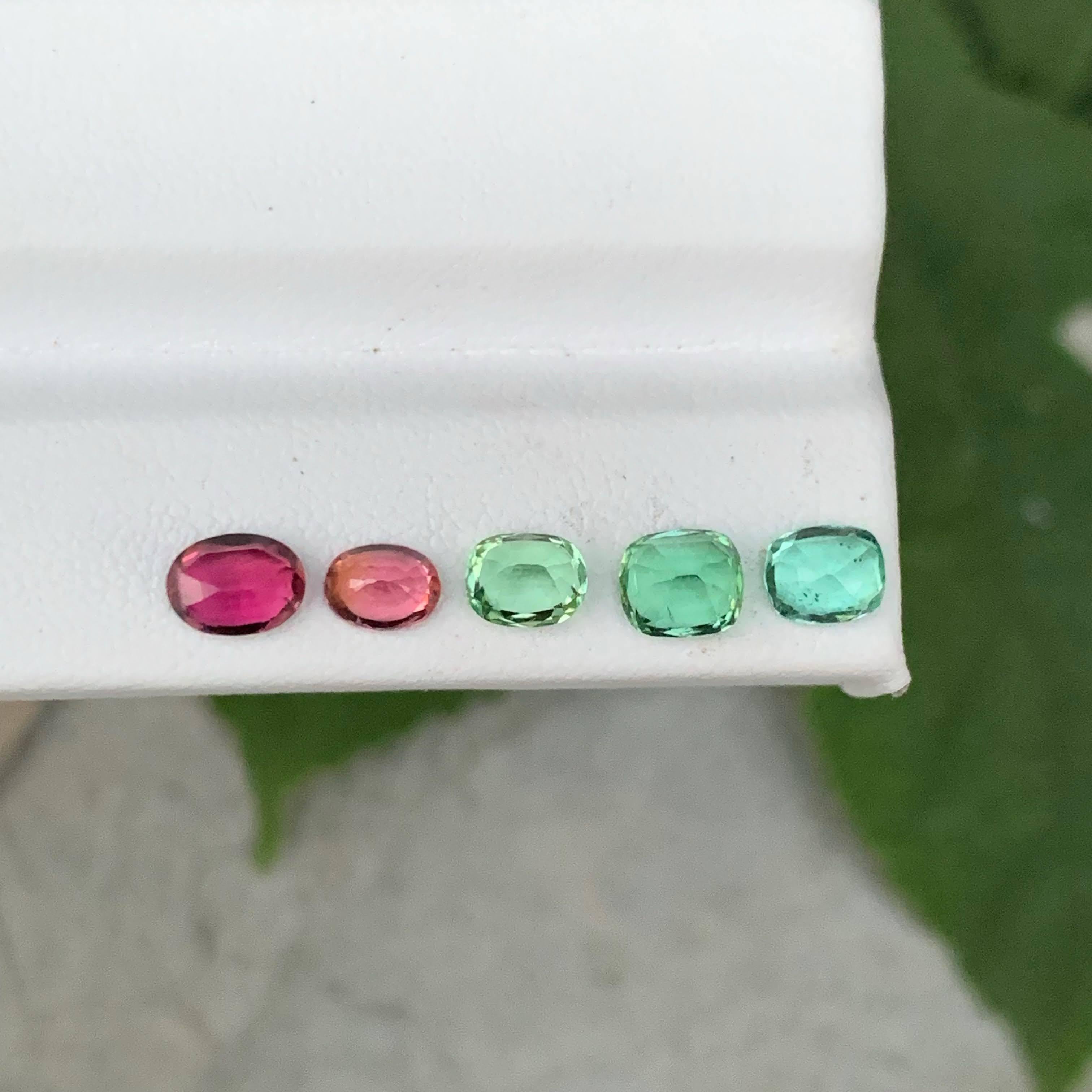 3.20 Carat Natural Loose Multi Color Tourmaline Lot Mix Cut Afghan Gemstones Unisexe en vente
