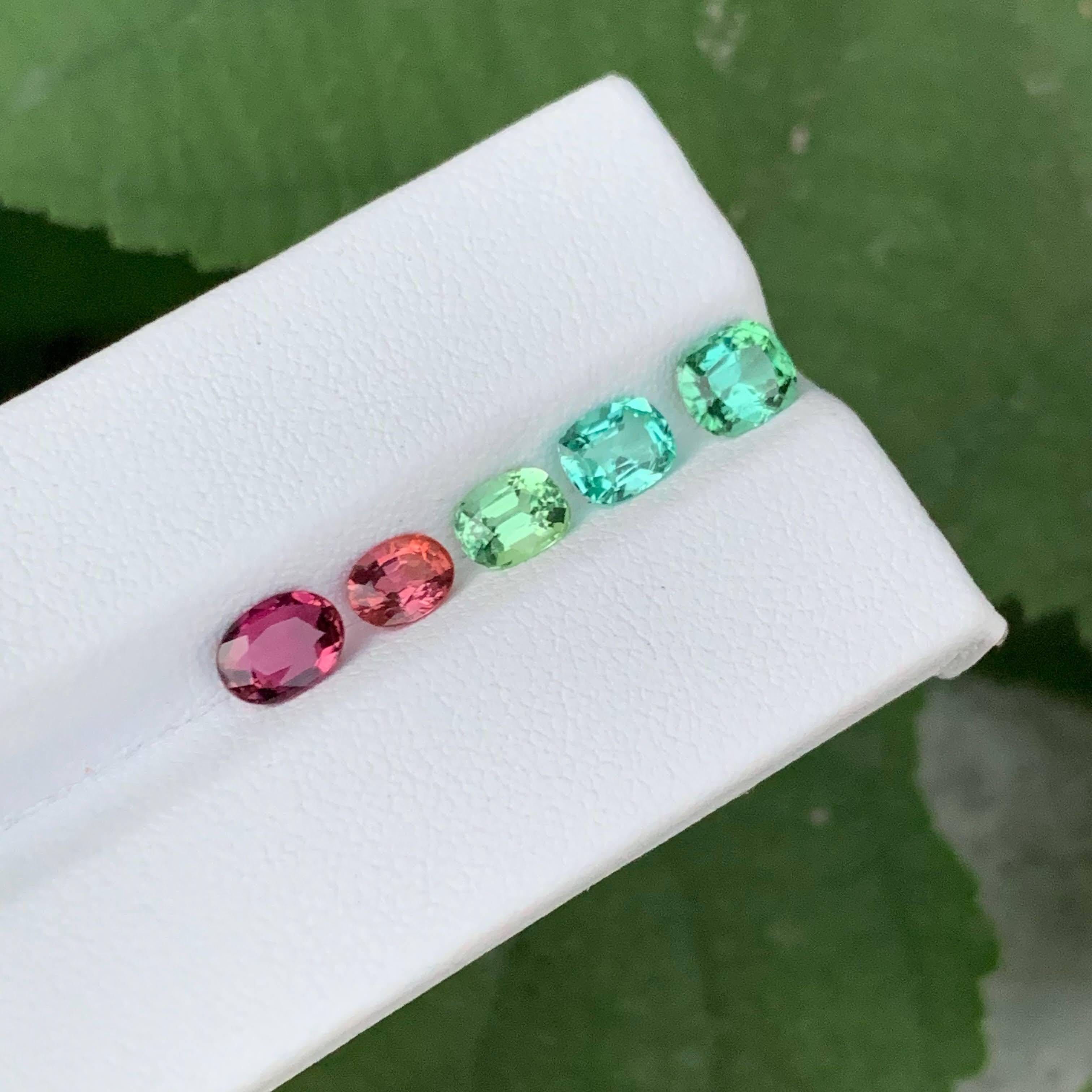 3.20 Carat Natural Loose Multi Color Tourmaline Lot Mix Cut Afghan Gemstones en vente 1