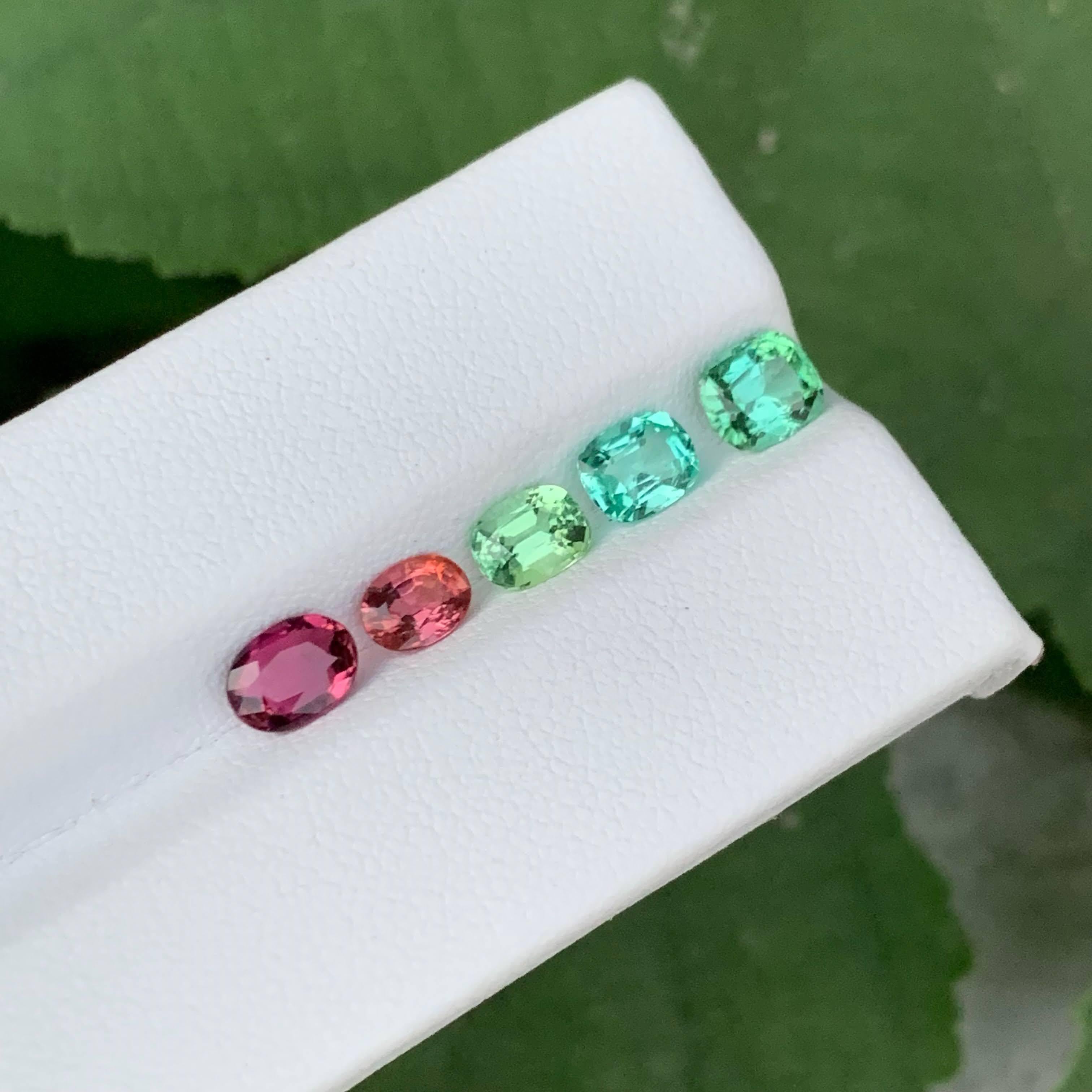 3.20 Carat Natural Loose Multi Color Tourmaline Lot Mix Cut Afghan Gemstones en vente 2