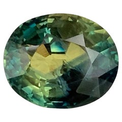 3.20 Carat Natural Loose Parti Sapphire Stone Oval Cut Madagascar's Gemstone