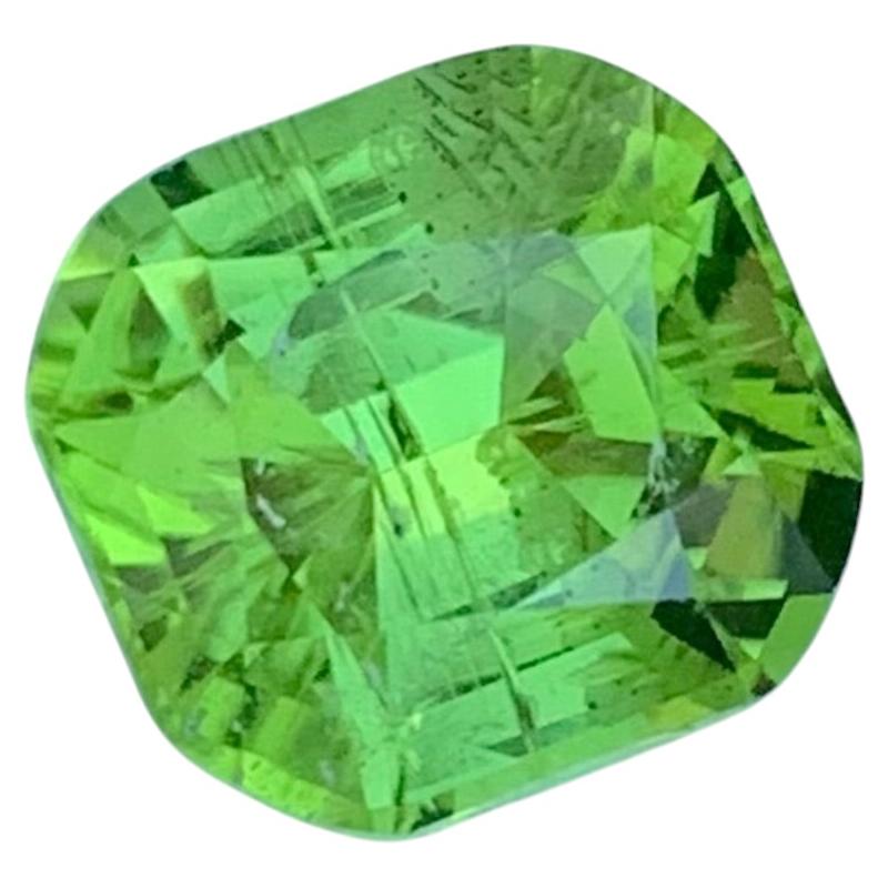 3.20 Carat Natural Loose Peridot Cushion Cut Gemstone