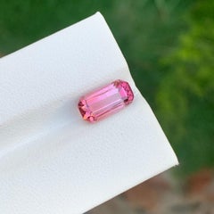 3.20 Carat Natural Loose Pink Tourmaline Long Cushion Shape Gem For Jewellery