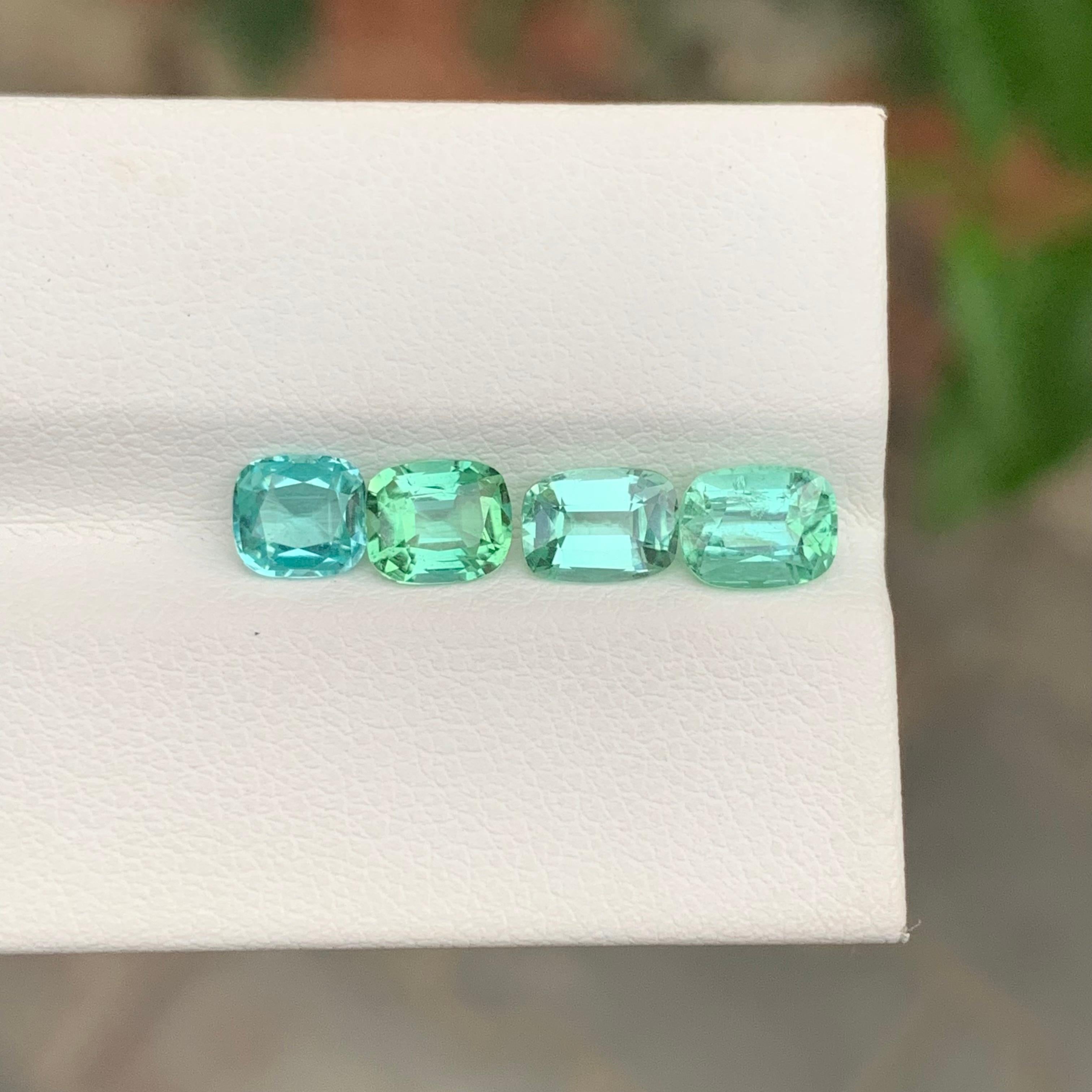 Lote de turmalina natural suelta de 3.20 quilates para joyería Corte cojín en venta