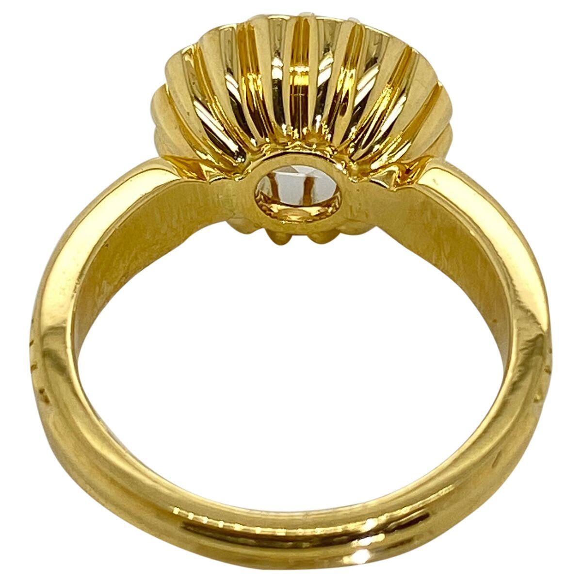 Women's 3.20 Carat Old Mine Cut Solitaire Diamond Engagement Ring