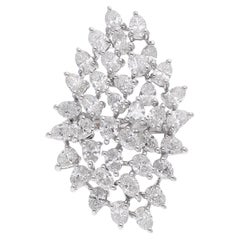 3,20 quilates SI Claridad HI Color Anillo de diamantes pera Joyas de oro blanco de 18 quilates