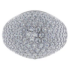 3.20 Quilates Blanco Diamante Cúpula Pave 18 Quilates Blanco Anillo