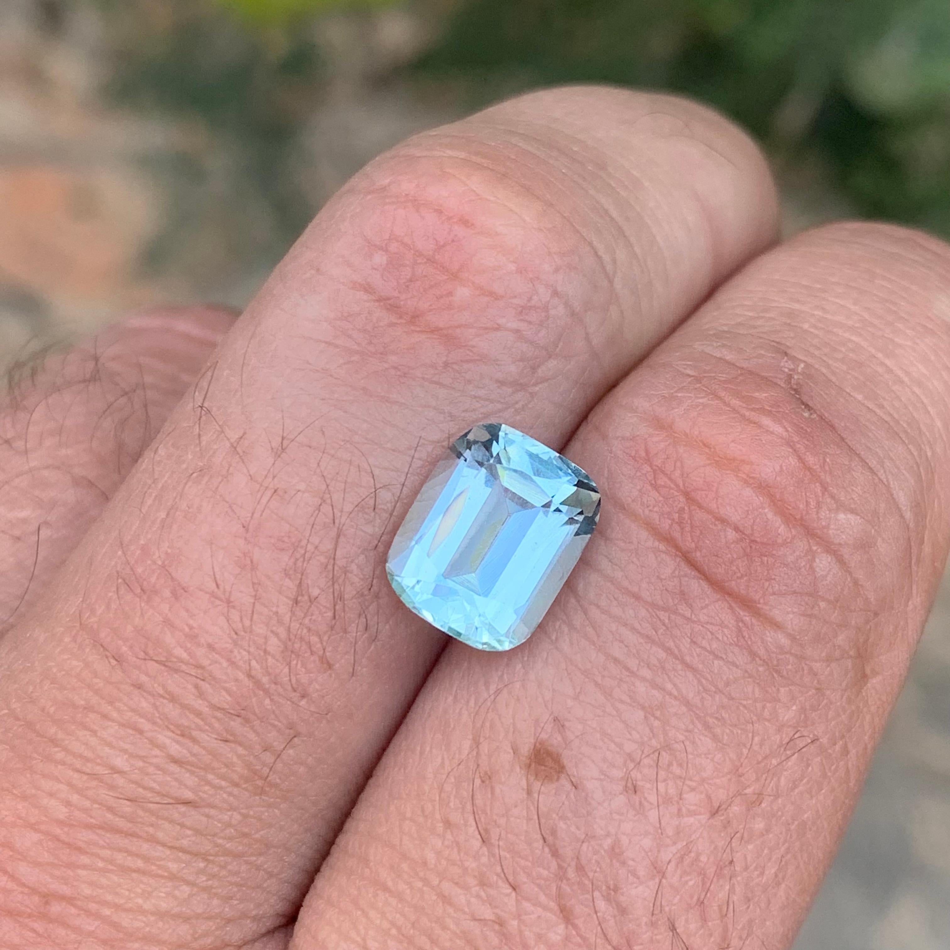 3.20 Carats Natural Loose Aquamarine Shigar Valley Pakistan Mine For Sale 2