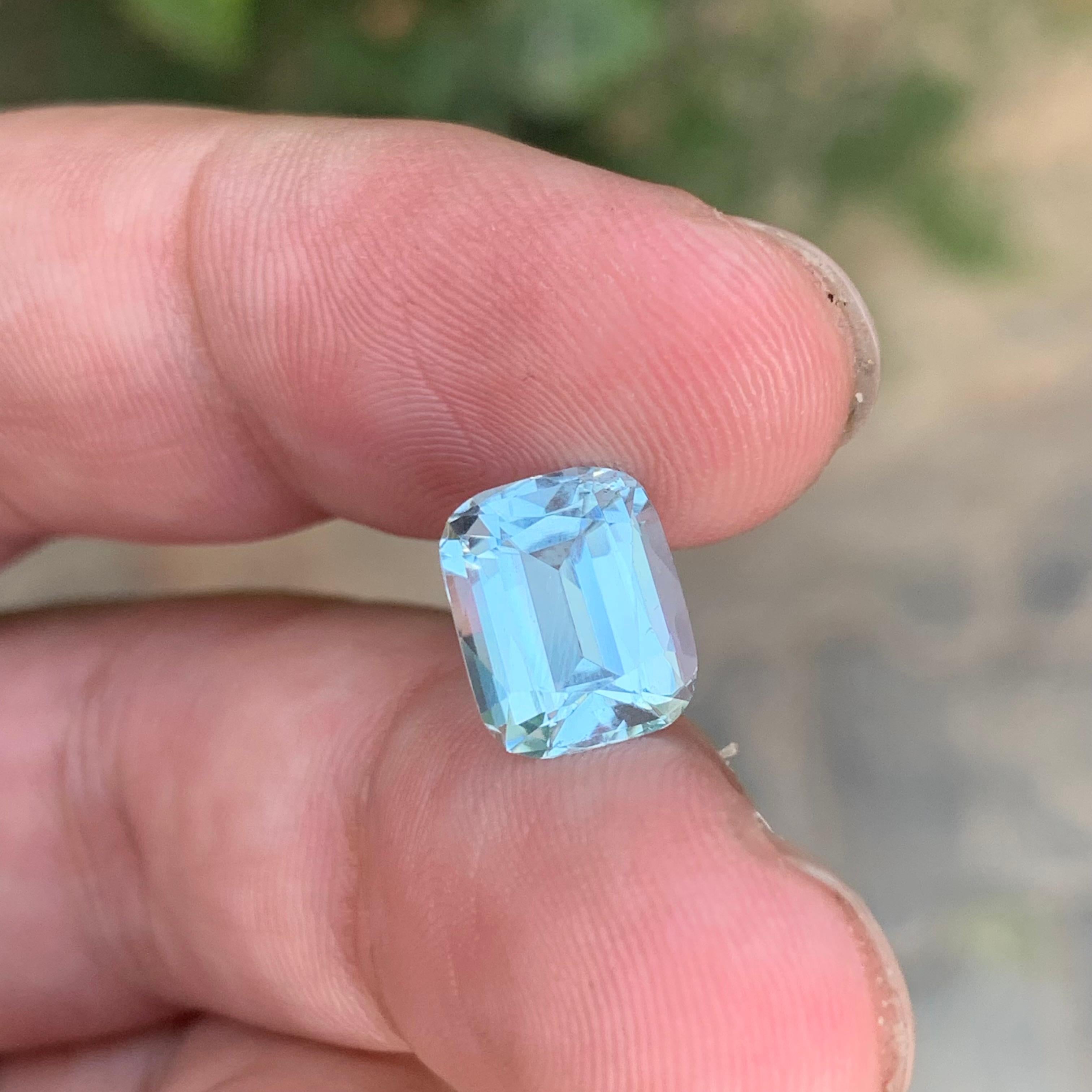 3.20 Carats Natural Loose Aquamarine Shigar Valley Pakistan Mine For Sale 3