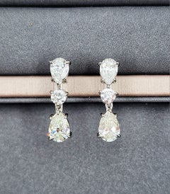 3.20 ct Diamond Dangle Earrings 3.20 ct Diamond Dangle Earrings