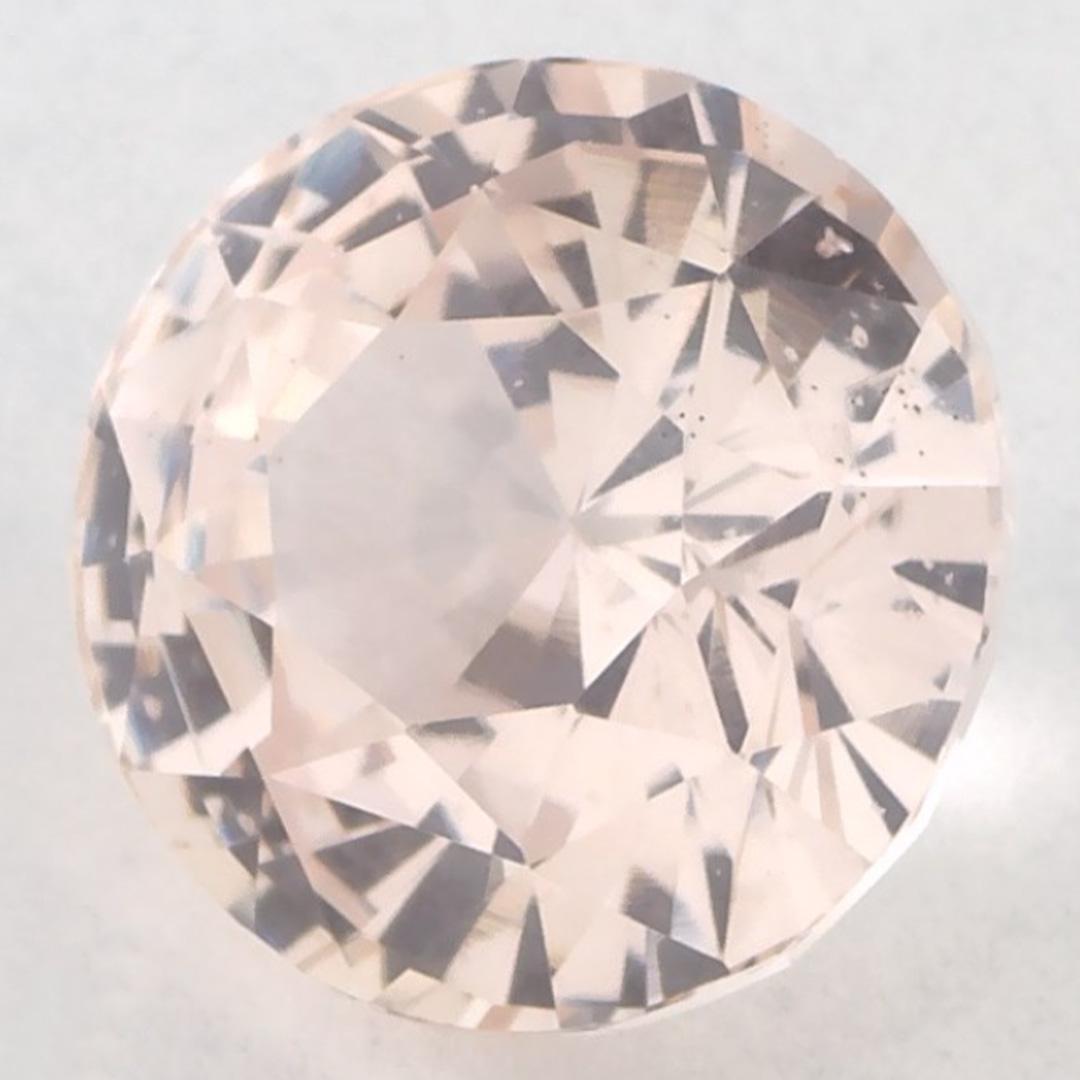 3.20 Karat rosa Saphir rund zertifiziert lose Edelstein (Rundschliff) im Angebot