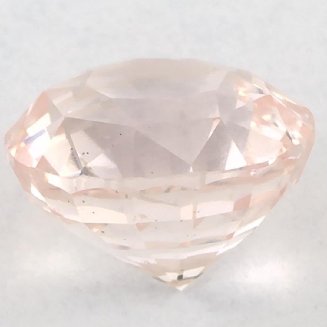 3.20 Karat rosa Saphir rund zertifiziert lose Edelstein im Zustand „Neu“ im Angebot in Fort Lee, NJ