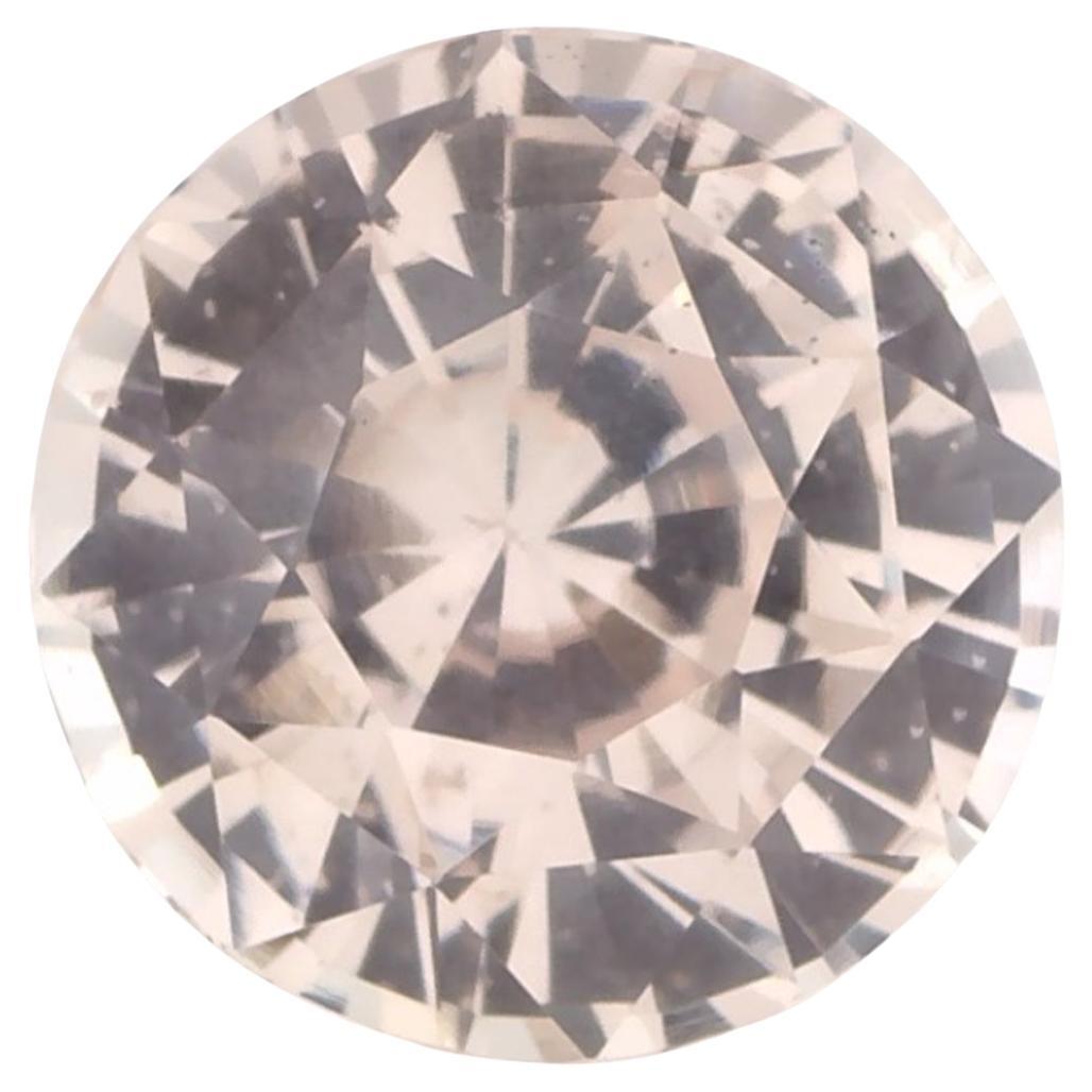 3.20 Karat rosa Saphir rund zertifiziert lose Edelstein im Angebot