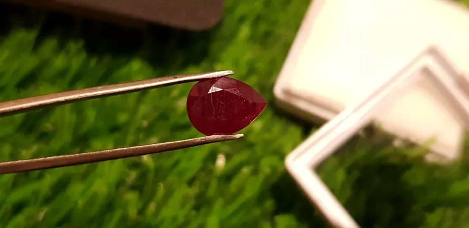 3.20 cts Mozambique Ruby Deep Blood Red Unheated Ruby Cut Stone 100%Natural
Light weight can be worn everyday

Additional information:
Condition: New without tags: A brand-new, unused, and unworn item (including handmade items) that is not in