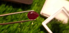 3.20 cts Mozambique Deep Blood Red Unheated Ruby Cut Stone 100% Natural
