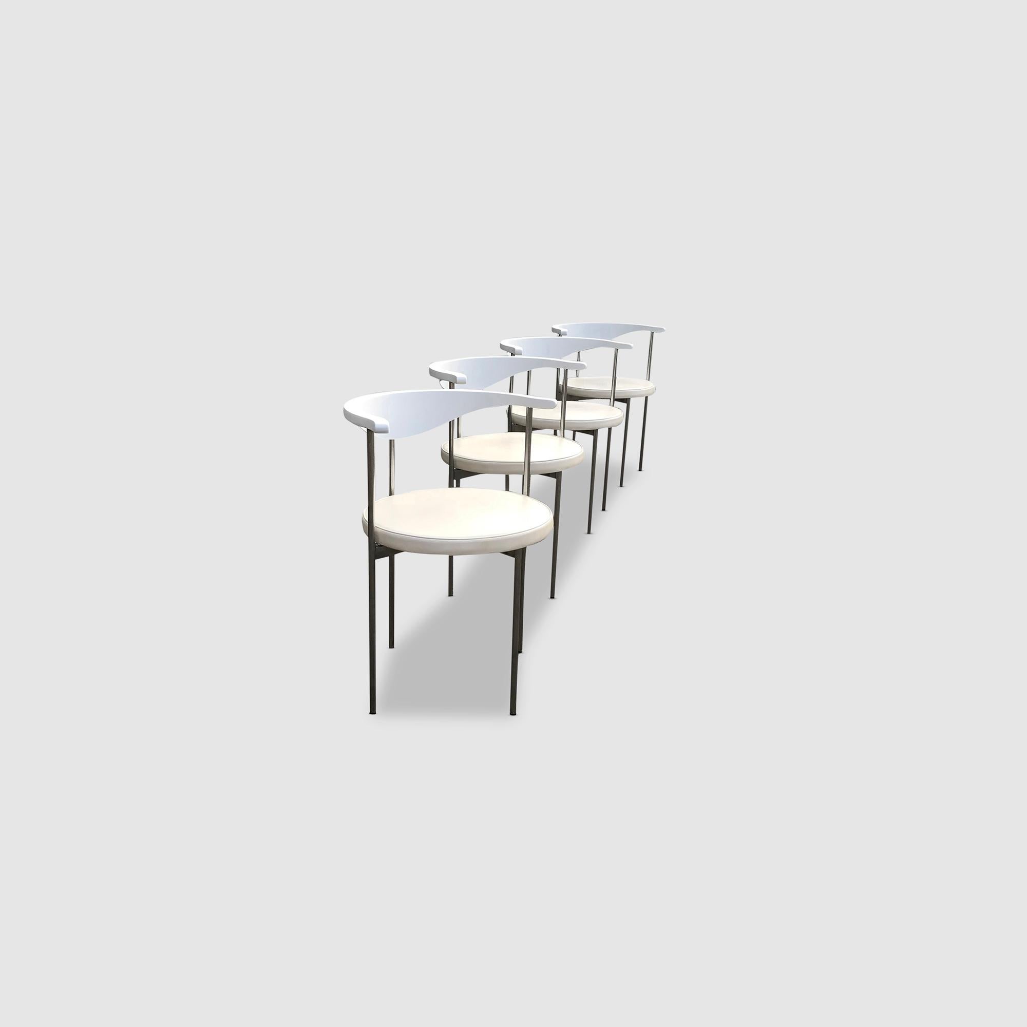 3200 dining chair by Frederik Sieck for Fritz Hansen 1960s, set of 4 9