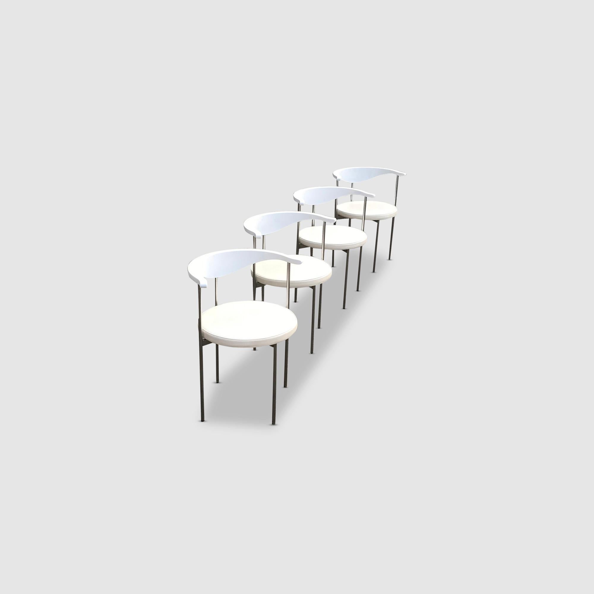 Danish 3200 dining chair by Frederik Sieck for Fritz Hansen 1960s, set of 4