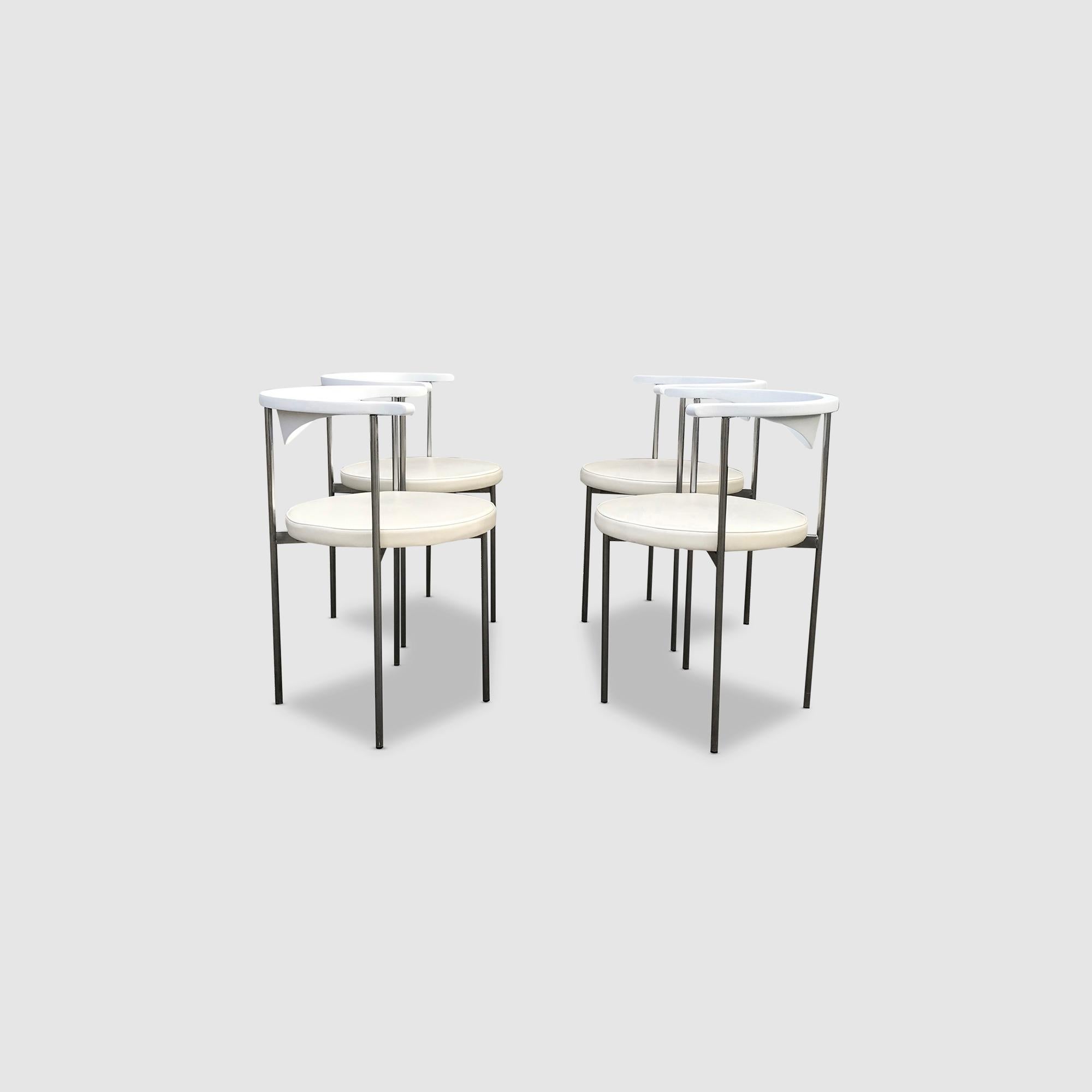 3200 dining chair by Frederik Sieck for Fritz Hansen 1960s, set of 4 1