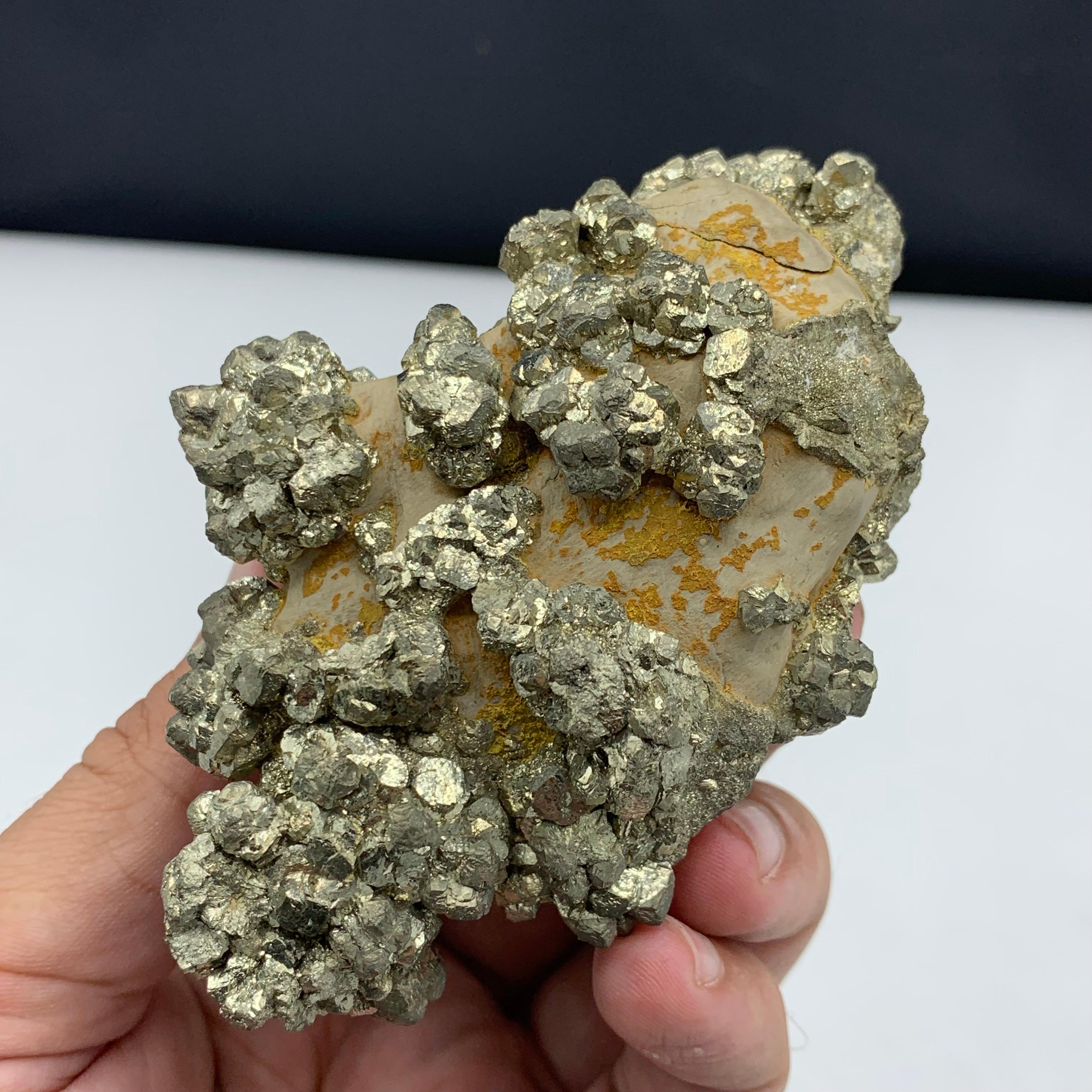Rock Crystal 320.04 Gram Beautiful Pyrite Specimen From Pakistan  For Sale