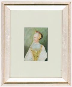 Antique After Holbein - 19th Century Watercolour, Anne Bullen (Boleyn)