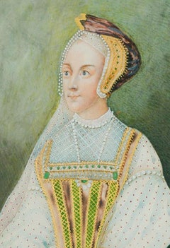 After Holbein - 19th Century Watercolour, Anne Bullen (Boleyn)