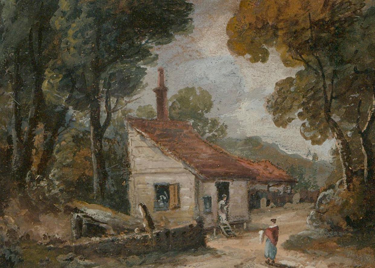 Attrib. William George Jennings (1763-1854) - Watercolour, Cottage in the Woods - Art by Unknown