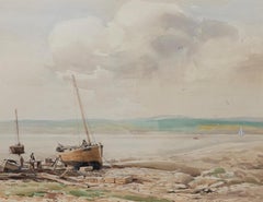 Robert Craig Wallace (1886-1969) - Watercolour, In For Repairs, Kintyre