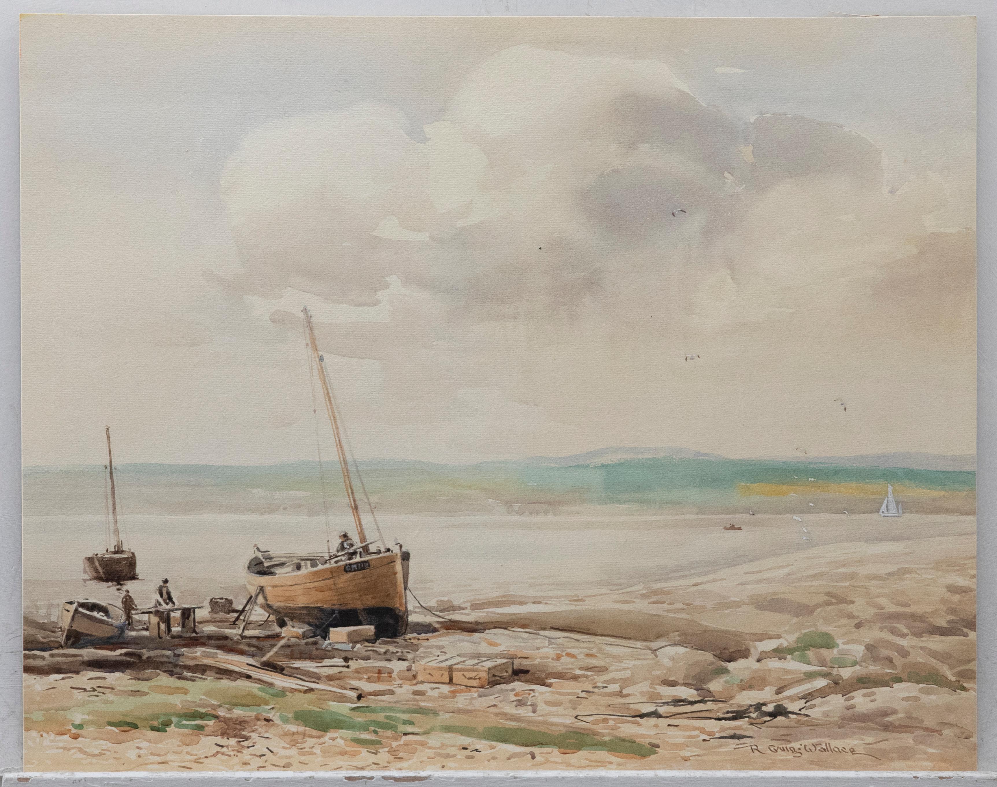 Robert Craig-Wallace (1886-1969) - Acquerello, In cerca di riparazioni, Kintyre - Art di Unknown