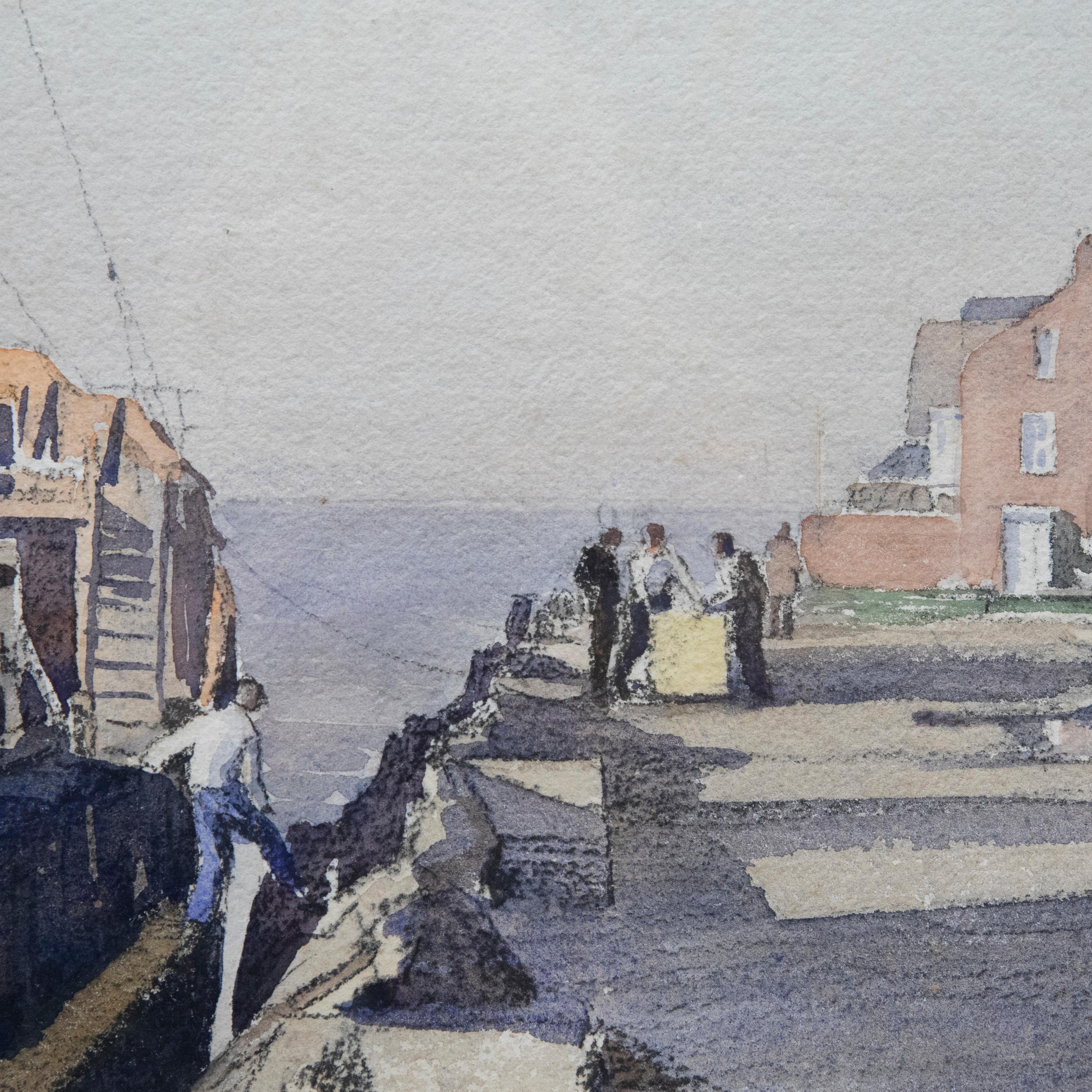 Roland H. Rushton (1907-1997) - Framed Watercolour, The Quay, King's Lynn For Sale 1