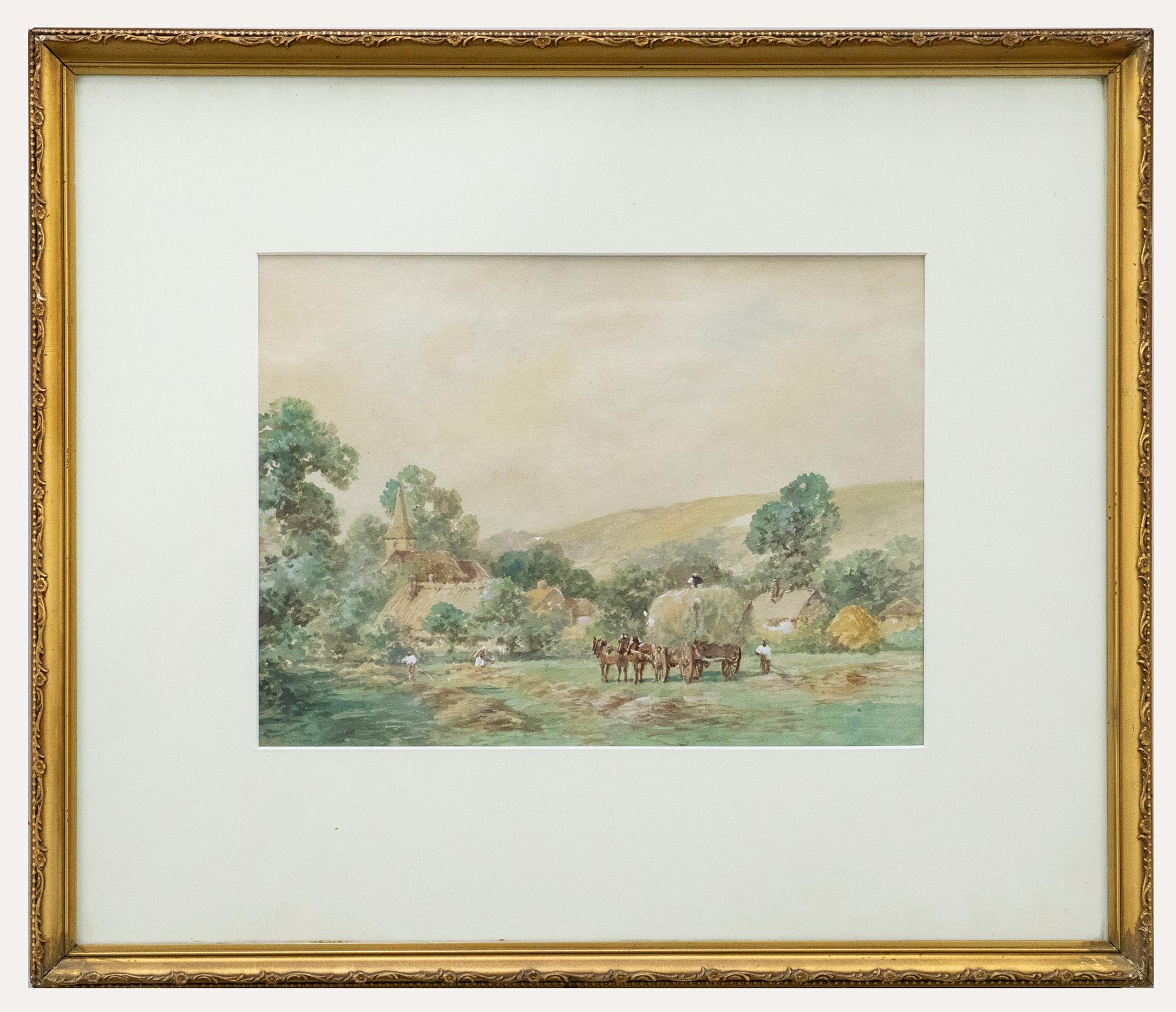 Unknown Landscape Art - S. McKinley (b.1920) - Early 20th Century Watercolour, The Last of the Hay