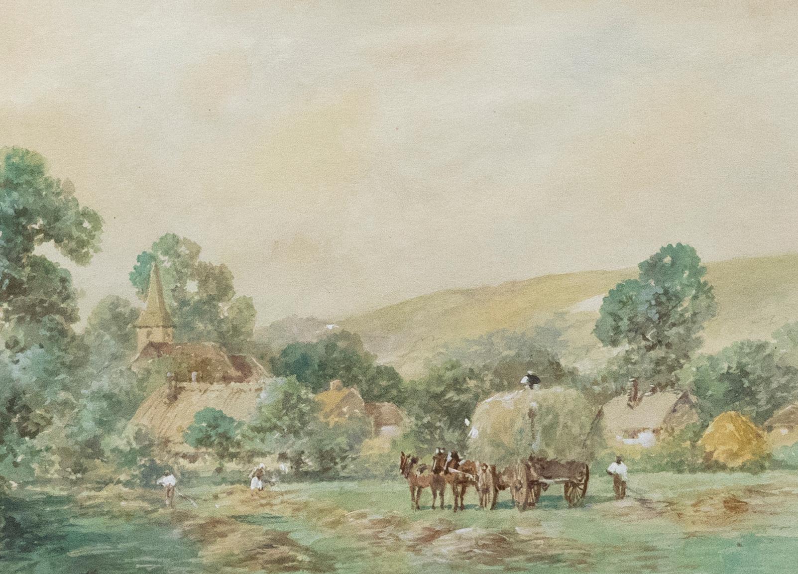 S. McKinley (b.1920) - Early 20th Century Watercolour, The Last of the Hay - Art by Unknown