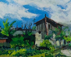 Jean Dulac (1902-1968) - Framed Mid 20th Century Gouache, House in the Orchard