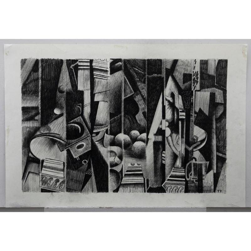 Trevor Frankland (1931-2011) - 20th Century Graphite Drawing, Cubist Still Life - Art by Unknown