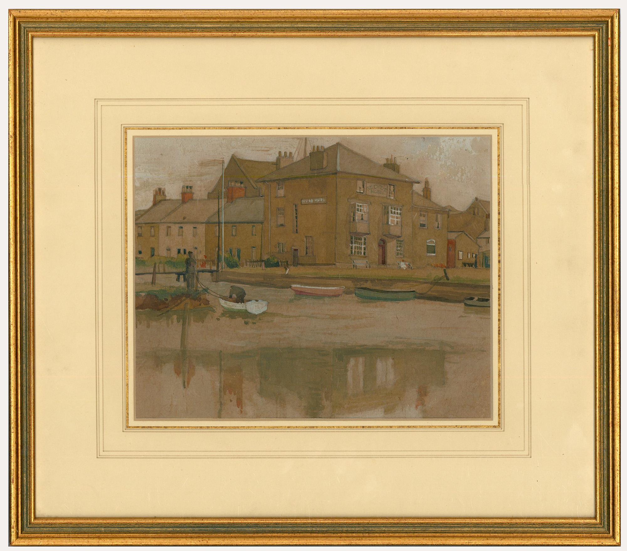 Unknown Landscape Art - Attrib. Gwendolen Beatrice White (1901-1986) - Framed Watercolour, At West Bay