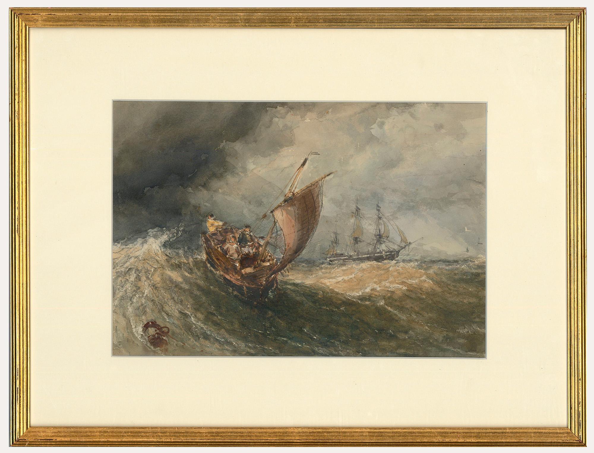 Attribué. William Roxby Beverley (1811-1889) - Aquarelle, mers tempérées