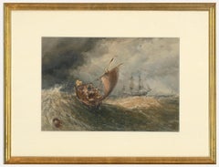 Attrib. William Roxby Beverley (1811-1889) - Watercolour, Stormy Seas