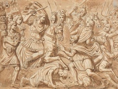 Feine Federzeichnung aus dem 18. Jahrhundert - Säule des Trajan