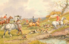 Wilfred Knox (1884-1966)  - Early 20th Century Watercolour, Hounds & the Hunt