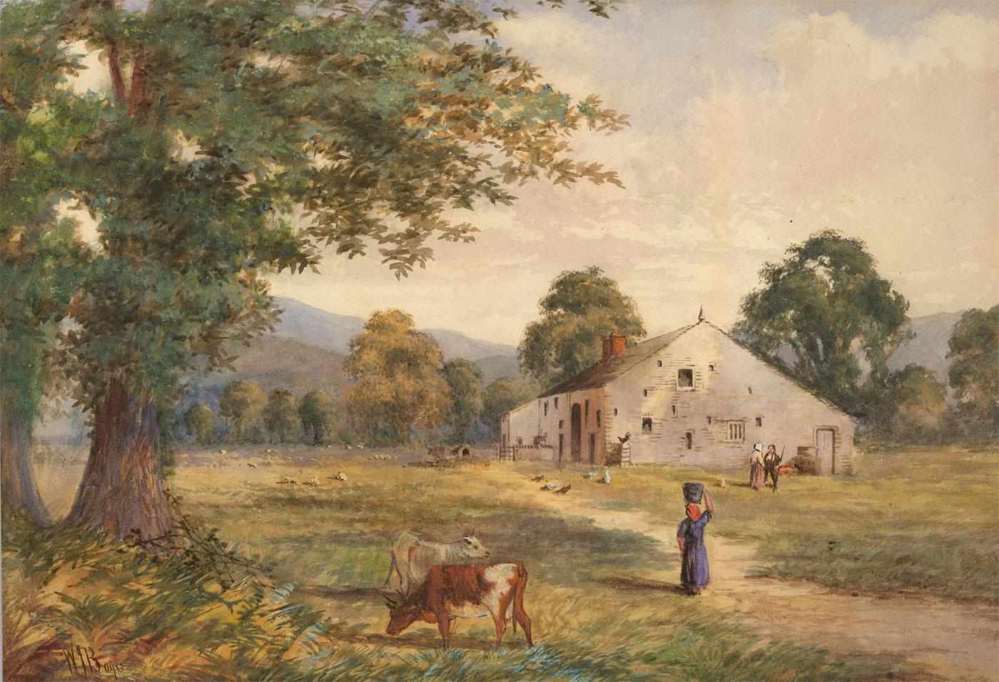 Unknown Landscape Art - William Joseph Boyes (1847-1935) - 19th Century Watercolour, Morning at the Farm