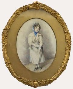 Attribué. William Hamilton RA (1751-1801), aquarelle The Little Fortune Teller