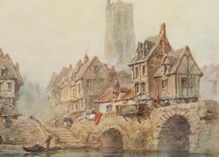 Pierre Le Boeuff (fl.1899-1920) - Framed Watercolour, The City of Angers