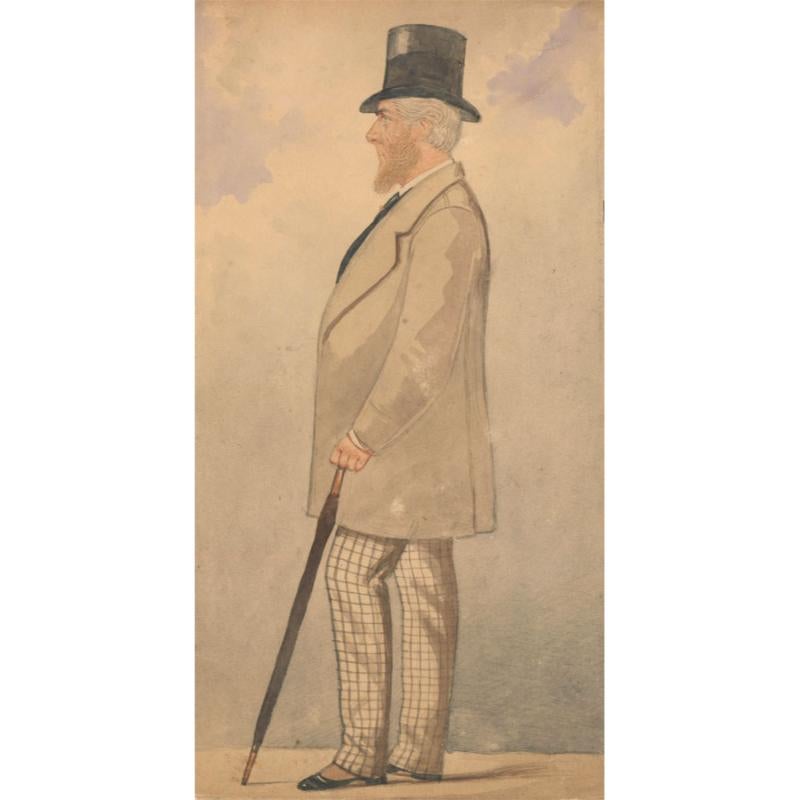 Unknown Portrait – Attribut. Richard Dighton (1795-1880) – Aquarell, Richard Tattersall