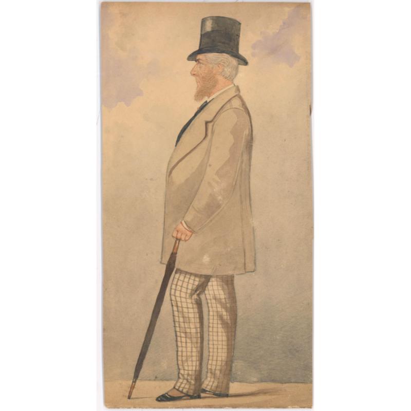 Attribut. Richard Dighton (1795-1880) – Aquarell, Richard Tattersall – Art von Unknown
