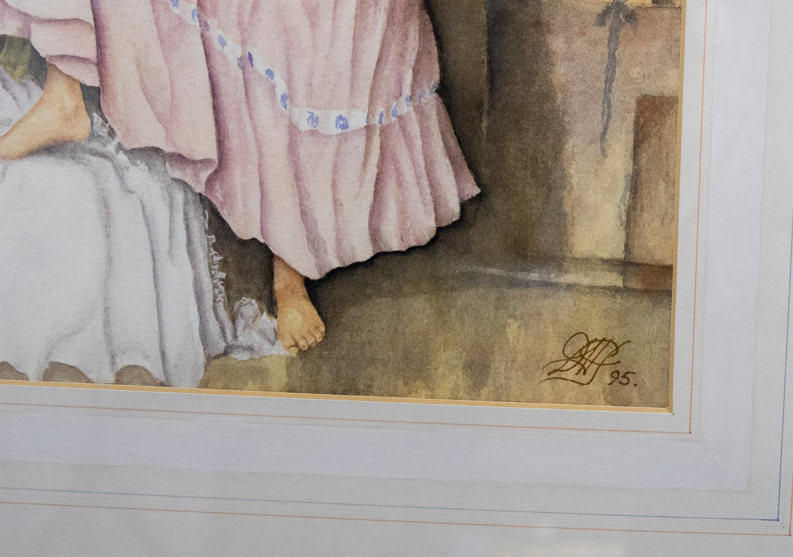 After Sir William Russell Flint (1880-1969) - 1995 Watercolour Model and Critic For Sale 1