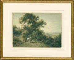 Antique Joseph Mossmer (1780-1845)   - 1810 Watercolour, The Road Home