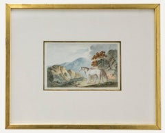 George Ely  - Frühes Aquarell aus dem 19. Jahrhundert, Grau in den Bergen
