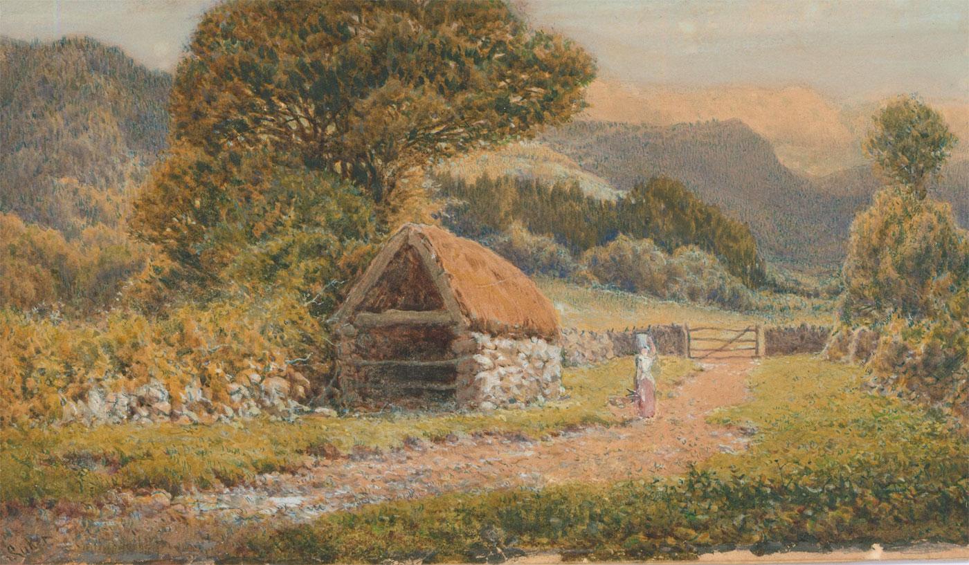 Unknown Landscape Art - Arthur Suker (1857-1940) - Watercolour, Pastoral Landscape near Betws-y-coed