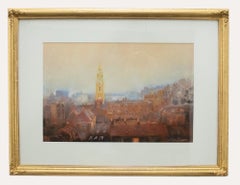 Vintage  A. Ruskin-Browne - Framed 20th Century Pastel, Morning Light, Bristol