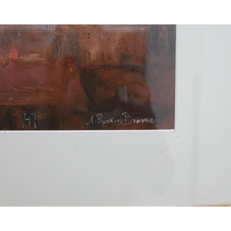  A. Ruskin-Browne - Framed 20th Century Pastel, Morning Light, Bristol For Sale 2